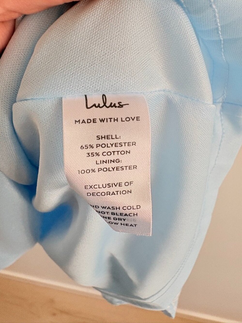 Lulus Precious Babe Floral Ribbon Strapless Mini Dress NWT Light Blue Sz Medium - Picture 9 of 10